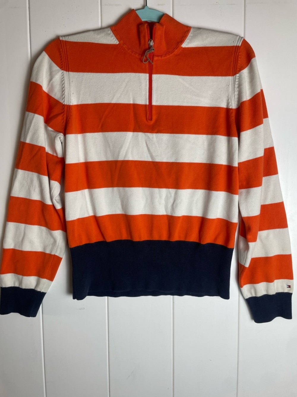 90's / Y2K Vintage Tommy Hilfiger Quarter Zip Sweater, Size XL